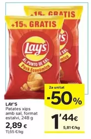 Lay's - Patates Xips Amb Sal, Format Estalvi