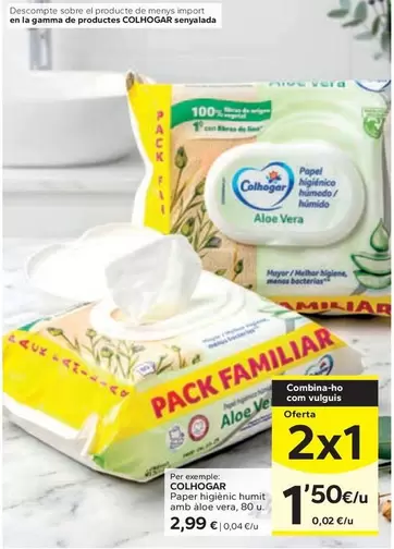Colhogar - Panper Higiènic Humit Amb Àloe Vera