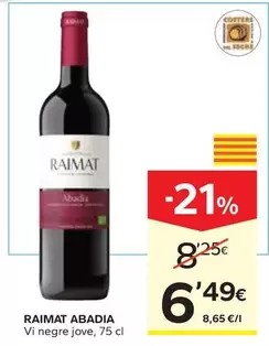 Raimat Abadia - Vi Negre Jove