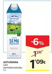 Asturiana - Llet Semidesnatada