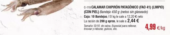 Calamar Chipirón Patagonico (FRO 4l)