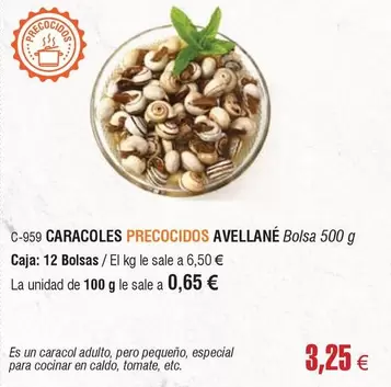 Caracoles Precocidos Avellané