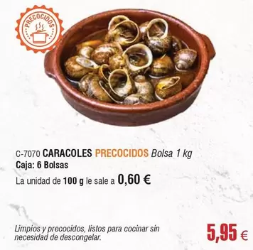Caracoles Precocidos Bolsa