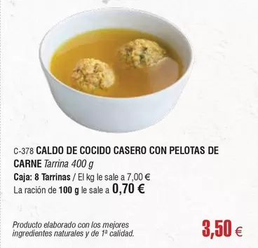 Caldo De Cocido Casero Con Pelotas De Carne