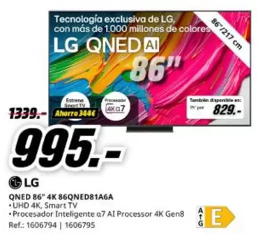 LG - QNED 86" 4K 86QNED81A6A