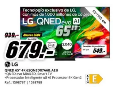 LG - QNED 65" 4K 65QNED87A6B.AEU