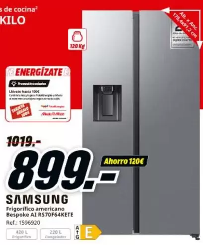 Samsung - Frigorífico Americano Bespoke Al R57q64kete