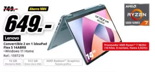 Lenovo - Convertible 2 En 1 Ideapad Flex 5 14abRB8