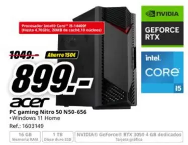Acer - Pc Gaming Nitro 50 N50-656