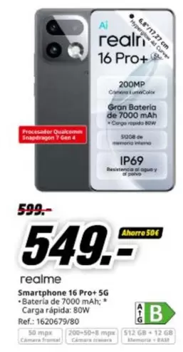 Realme - Smartphone 16 Pro+ 5g