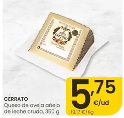 Cerrato - Queso De Oveja Anejo De Leche Cruda