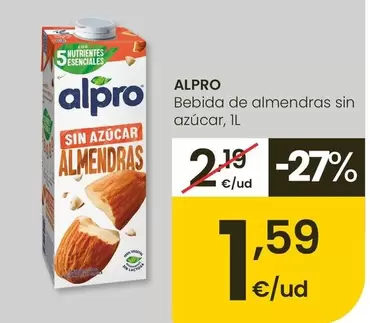 Alpro - Bebida De Almendras Sin Azucar
