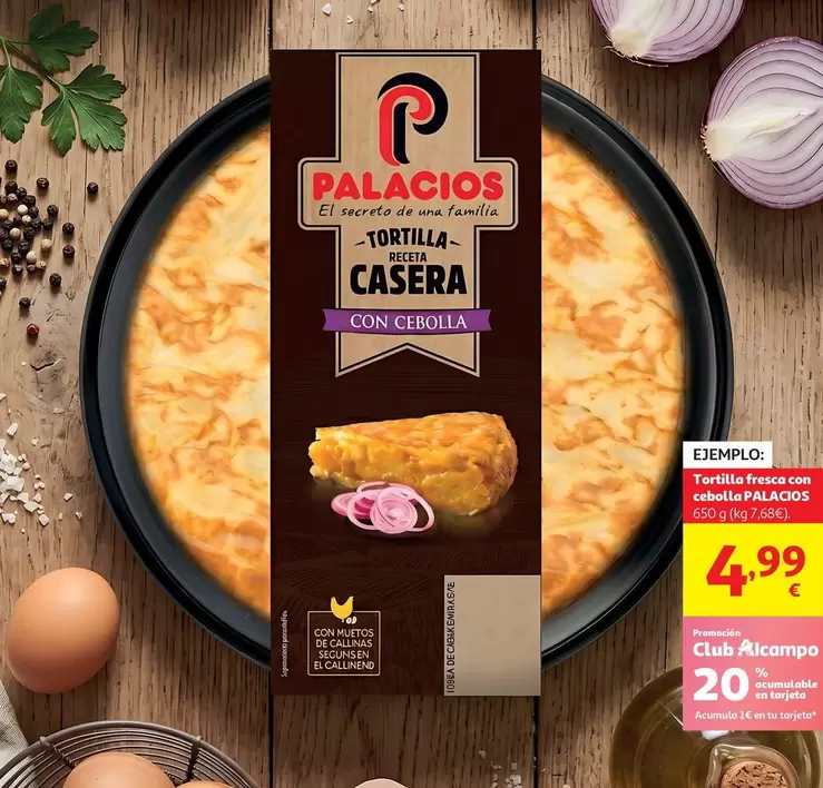 Palacios - Tortilla Fresca Con Cebolla 