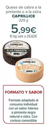Caprillice - Queso De Cabra A La Pimienta O A La Sidra