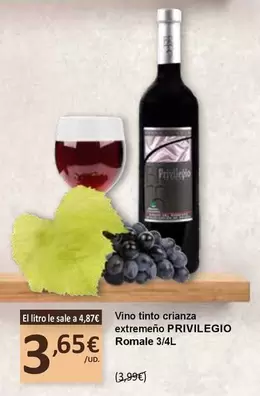 Vino Tinto Crianza Externeno