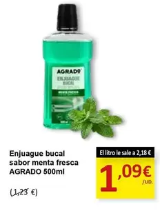 Agrado - Enjuague Bucal Sabor Menta Fresca