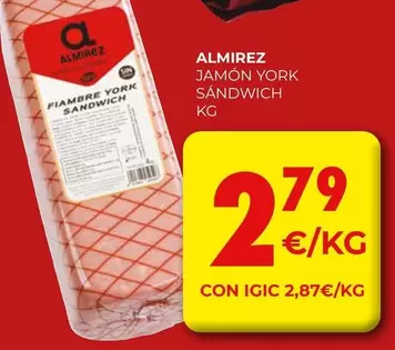 almirez - Jamon York Sandwich