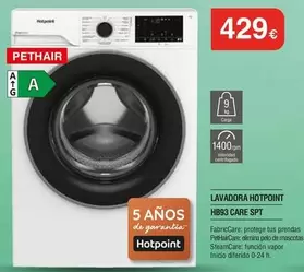 Hotpoint - Lavadora Hb93 Care Spt