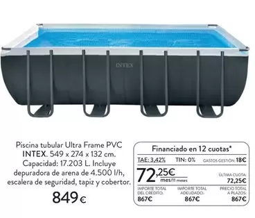 Intex - Piscina Tubular Ultra Frame Pvc
