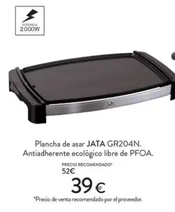 Jata - Plancha De Asar Gr204n. Antiadherente Ecologico Libre De Pfoa