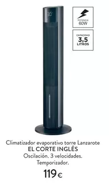 El Corte Inglés - Climatizador Evaportivo Torre Lanarote