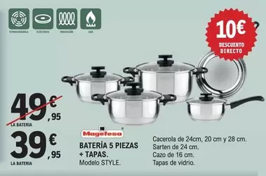 Magefesa - Bateria 5 Piezas + Tapas