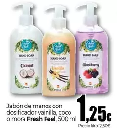 Fresh Feel - Jabón De Manos Con Dosificador Vainilla