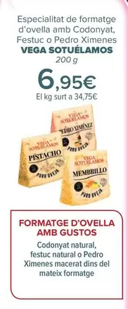 Vega Sotuelamos - Especialidad De Queso De Oveja Con Membrillo, Pistacho O Pedro Ximénez