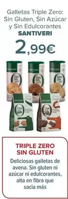 Santiveri - Galletas Triple Zero: Sin Gluten, Sin Azúcar Y Sin Edulcorantes