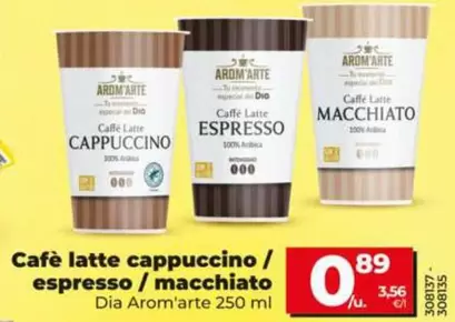 Dia - Cafe Latte Cappuccino / Espresso / Macchiato