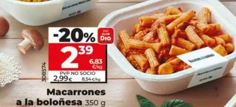 Dia - Macarrones a la bolonesa