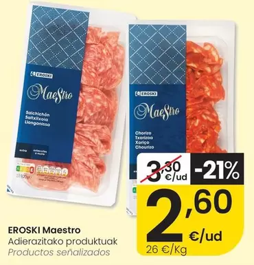 Eroski Maestro - Productos Senalizados