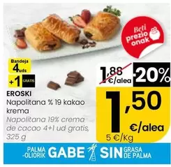 Eroski - Napolitana 19% Crema De Cacao