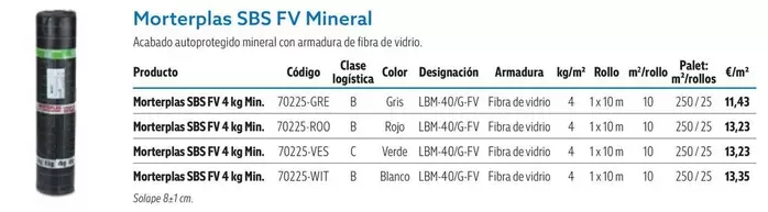 Morterplas Sbs Fv Mineral