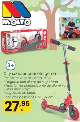 Molto - Patinete City Scooter Rojo