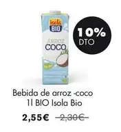 isola - Bebida De Arroz - Coco Bio