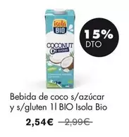 Isola - Bebida De Coco S/Azúcar Y S/Gluten Bio