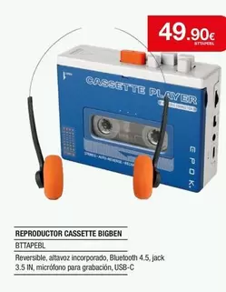 Big Ben - Reproductor Cassette BTTAPEBL