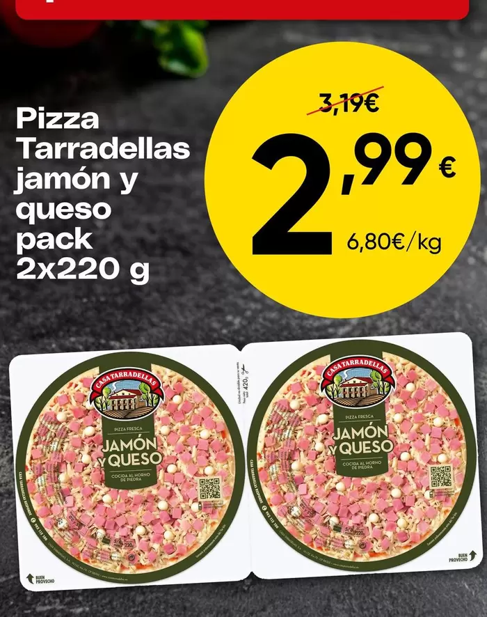 Pizza Tarradellas Jamón Y Queso