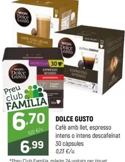 Dolce Gusto - Cafe Amb Llet, Espresso Intenso O Intens Descafeïnat
