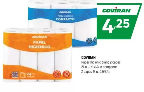 Coviran - Paper Higiènic Blanc 2 Capes