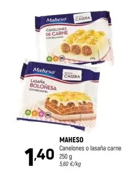 Maheso - Canelones O Lasana Carne