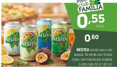 Nestea - Limón Con O Sin Azúcar Té Verde Con Frutos Rojos