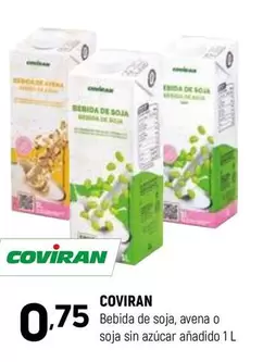 coviran - Bebida De Soja, Avena O Soja Sin Azúcar Añadido