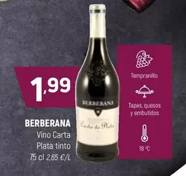 Berberana - Vino Carta Plata Tinto