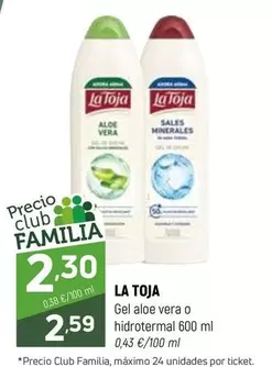 La Toja - Gel Aloe Vera O Hidrotermal