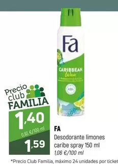 Fa - Desodorante Limones Caribe Spray