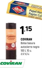 coviran - Bolsa Basura Autocierre Negra