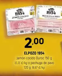 elpozo - Jamon Cocido Duroc O Pechuga De Pavo