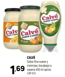 Calvé - Salsa Fina Suave Y Cremosa, Bocabajo O Casera